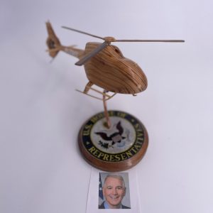 Wooden Model Euro 120 Helicopter signed by Ralph Abraham